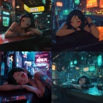 **a girl sleeping at a cyberpunk bar --cref <https://s.mj.run/vPxieeslYQA> --cw 10 --v 6.1** - <@334398819246538773> (fast)