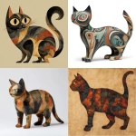 **josé clemente orozco style Tortie cat, full body** - <@409716268476923920> (fast)