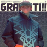 **2026-01-17 wide shot of sartorial menswear magazine cover masthead in graffiti style of the word GRAFFITI!!! Featuring handsome king albeit GRAFFITI design on a dior high collar coat, minimal hirsute male figure, film grain --no text --ar 4:5 --sref 2102405474 <https://s.mj.run/dWGLfYe3sSo> <https://s.mj.run/TxXQ1ym3Vzo> --stylize 333 --niji 7** - Image #4 <@943592138900389919>