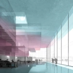 **graphic depiction of these two learning outcomes: Primary: #3 - Examine the impact of lighting and colour in relation to environmental impact, health, safety, wellbeing, and perception. Secondary: #4 - Analyze the appropriateness of daylighting and artificial lighting as an integral part of the design process and as it affects spatial quality. --ar 1:2** - Image #2 <@794327127260266516>