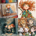 **children's book illustration in style of colored pencils painting** - <@1202719359680774145> (fast)