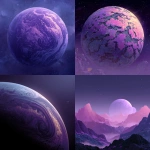 **Give this a purple crater planet background in the same style** - <@186377350642925568> (fast)
-# Create, explore, and organize on [midjourney.com](<https://midjourney.com/imagine?from_discord=1>)