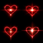 **an outline of a red neon glowing heart shaped beam of light against a black background --v 6.1** - Variations (Strong) by <@817880507983069194> (fast)