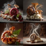 **An ammonite amanita dessert. French haute cuisine. Cuisine photography. --c 5** - <@1052958752749387917> (relaxed)