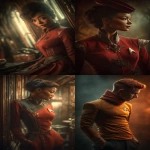 **Star Trek Uniforms reimagined in the style of belle epoque ; in the style of cinematic style photography, photorealistic images, ray tracing, subsurface-scattering, realistic lighting, live action 3D rendering --v 7.0 --p 7u4x1qi --ar 3:5** - <@1018138887199129620> (relaxed)