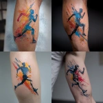 **tattoo for male runner with paint splash** - <@1004418809702142012> (fast)