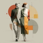 **human features half male and half female in a single person, standing pose with face to the left, in creative design --v 7.0 --s 750** - Image #1 <@1099146359967338649>