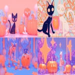 **pumpkincatclaymation inktober --chaos 20 --ar 16:9 --profile jxedwsk --niji 6 --sref 315165952** - <@937851746712186921> (relaxed)