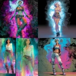 **scifi comic book style, ghost of rockstar woman, colorful, full body, classic scifi, scifi comic book style** - <@186377350642925568> (fast)