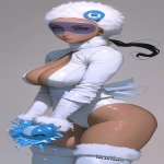 **"POLAR VORTEX", Anime style, superhero, Pretty, Beautiful plus sized lady, Fundoshi model, art by Luca Claretti and Artgerm, Beautiful, gorgeous, Anime woman --chaos 70 --ar 23:50 --style raw --profile ud55rvx l86voog --niji 6** - Image #1 <@317216089312460800>