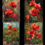 **<https://s.mj.run/HazaVi7ln8k> Generate a painting in the style of this painting. Painting scarlet poppies --v 7.0** - <@1171132266240553092> (fast)