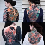 **JAPANESE GEISHA with colorful FULL BODY coral reef TATTOO --v 5.0** - <@1014981691850371152> (fast)