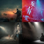 **Create a high-quality ultra-realistic photo background which is colour graded of a 1950s gene vincent rock and roll concert. Have a large tv / screen on the right hand side near the edge of the picture which you can see the whole screen** - <@1168106068602261574> (fast)