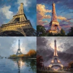 **the iffel tower in the style of John Singer Sargent painting --ar 4:5** - <@1154458268123533322> (fast)