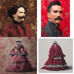 **ironic mustache Luke Chueh redingote crinoline Gelli print Uri Geller --v 7.0** - <@371651934085709825> (fast)