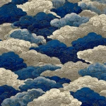 **Japanese ancient style clouds grey and blue, PNG pattern, mystical cloud Japan style** - Image #1 <@801250103662215209>