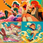 **bubblegum brigantine --ar 4:5 --niji 6 --p o4l8lp8 --raw --no sexualized words letters** - <@948741381743083580> (relaxed)