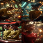 **Star Trek Uniforms reimagined in the style of belle epoque ; background on the Enterprise’s Bridge ; in the style of cinematic style photography, photorealistic images, ray tracing, subsurface-scattering, realistic lighting, live action 3D rendering --v 7.0 --p 7u4x1qi --ar 3:5** - <@1018138887199129620> (relaxed)
-# Create, explore, and organize on [midjourney.com](<https://midjourney.com/imagine?from_discord=1>)