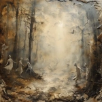 **Goblins dance in a circle in the light-flooded forest:: divine light, monochrome, burnt sienna, damaged Anthotype print, scratched, dynamic movement --v 6.0 --s 250** - Upscaled (Subtle) by <@1089203343378878556> (fast)
-# Create, explore, and organize on [midjourney.com](<https://midjourney.com/imagine?from_discord=1>)