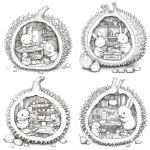 **Half Durian Magical Classroom - inside a hollow durian, front view, spiky oval fruit, Hazel the rabbit teaching tiny animal students, Pip the hedgehog arranging craft materials, craft corner with seeds as storage and spiky segments as decoration, clean line art, storybook style, easy to color. --v 6.1** - Variations (Strong) by <@1426448926453530644> (relaxed)
-# Create, explore, and organize on [midjourney.com](<https://midjourney.com/imagine?from_discord=1>)