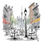 **panopticon ; in style of mechanical pencil sketch with cross hatching lines withough contour lines, pecil stokes --no contour lines, anime, manga, colors --ar 16:9 --raw --sref 3717171728 --v 7.0** - Image #3 <@1135636698060038216>