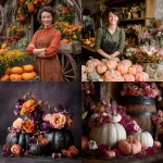 **photo professionnelle, photo promotionnelle, citrouilles fleuries, pour boutique de fleurs --v 7.0** - <@864083879194525716> (fast)