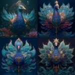 **<https://s.mj.run/7BRd585Cd2I> Logo design of a majestic peacock merged with Poseidon vibes, dark abyssal theme --s 750** - <@1014567976839680070> (fast)
-# Create, explore, and organize on [midjourney.com](<https://midjourney.com/imagine?from_discord=1>)