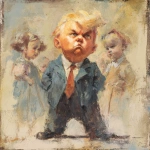 **Narcissistic baby man leader, Children's book illustrations --p 9uhxc6m --v 7.0** - Image #3 <@1135636698060038216>