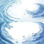 **vectoriel flowy design, resembling water, White background** - Remix (Strong) by <@253178224090021890> (fast)