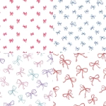 **seamless pattern, dainty bows on white, sweet and feminine, seamless repeat, no text --tile** - <@437878260013989888> (relaxed)