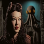 **<https://s.mj.run/8pQtVNsIJ6E> starlett Lauren Bessie giving an interview in a tenebrous movieset --ar 7:5 --v 7.0 --raw** - Image #1 <@1071135204846096475>