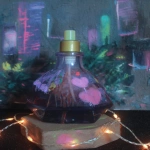 **graffiti Kawaii poison perfume bottle with spray bulb --ar 3:4 --sref 7337 696968 73 --sv 4 --p sa9zol8** - Image #1 <@948741381743083580>