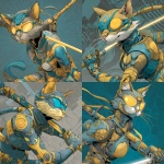 **scifi comic book style, futuristic cat warrior, scifi comic book style** - Variations (Strong) by <@186377350642925568> (fast)