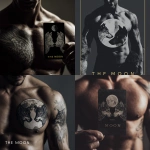 **minimalist tarot card for "The Moon" illustration, focus on a muscular male upper body and arm partially in shadow, showing a large high-contrast tattoo design: full moon in the center, two wolf silhouettes facing each other on each side, clean bold lines, silver and black ink with subtle yellow glow in the eyes of the wolves, dark gradient background, mystical atmosphere, sharp focus on the tattoo, cinematic lighting, simple composition, mobile game** - <@696891766850322503> (fast)
-# Create, explore, and organize on [midjourney.com](<https://midjourney.com/imagine?from_discord=1>)