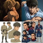 **original anime character, hand-drawn portrait style, thick bold outlines, clean cel-shading, visible sketch lines, crosshatching on fabric folds and underlying anatomy, ultra-detailed line art with zero clutter, sharp and defined facial features, full-color rendering, high visual clarity of face and body, character-centered composition include multiple perspective variants: frontal heroic close-up (face and torso squared), three-quarter angle showing jawline and stance depth, low-angle upward shot for size and presence, high-angle downward for clothing detail, side profile close-up with flowing fabric and sharp expression uncluttered background, zero special effects, only character and clothing, emphasis on silhouette, expression, pose, and detailed costume, anime character design with clear visual logic --niji 6 --raw** - <@266429059049848832> (fast)
-# Create, explore, and organize on [midjourney.com](<https://midjourney.com/imagine?from_discord=1>)