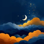 **handgezeichneter hintergrund eines sternenhimmels mit einem mond, kindgerecht, ohne text** - Image #3 <@1380326100856737813>