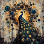 **a peacock with manifold mosaic murmuration feathers --p fdud7wh --s 1000 --v 6.1 --style raw** - Image #3 <@1135636698060038216>