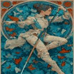 **in the style of James Jean and Alphonse Mucha, the Rosicrucian centaur mystic, dynamic pose, fighting stance, objet d'art backdrop, 8k, UHD butterfly dreams butterfly dreams butterfly dreams --ar 2:3 --s 250 --v 7.0** - Image #1 <@974789918188535848>