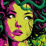 **create a pop/punk Medusa headshot in UHQ, vibrant colors with a bit of a comic book style** - Image #1 <@399726108875948042>