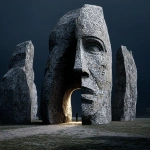 **<https://s.mj.run/Id_rLAb-SeY> a megalith sculpture --v 7.0 --raw --ar 71:66** - Image #4 <@1131528666308943995>