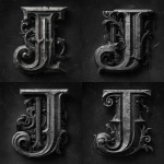 **design a business logo using the letter I and the letter J, aggressive old English style with dramatic lighting** - Variations (Strong) by <@973572765686829076> (fast, stealth)