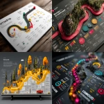 **interactive presentation cover with a roadmap theme. The focus of the presentation is their program with eleven steps to reach the goal. Powerpoint, landing page, UI, UX --v 7.0 --ar 16:9 --stylize 1000** - <@1061750239708577893> (fast)