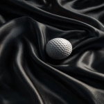 **A black gorgeous silk background, One golf ball on the center of bottom of the image --ar 4:5 --raw** - Image #1 <@1210127641231884399>