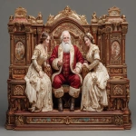 **santa claus with his female assistants in his opalized wood cabinet --ar 7:5 --v 7.0 --raw** - Image #3 <@405548268966117377>