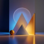 **abstract 3d shapes Glowing --v 7.0** - Upscaled by <@698304093076193312> (fast)