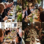 **Photo of The Council of 33 eating a brassica brunch during a meeting --ar 3:2 --v 7.0** - <@106534493057220608> (relaxed)