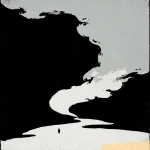 **Minimalist fluvioglacial vortex, monochrome, back and white line drawing, single line --p adreq7i okeqhri** - Image #1 <@1015631618645438535>