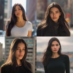 **realistic young adult woman, 24 years old, latina appearance, long dark brown hair, symmetrical face, natural beauty, instagram lifestyle photo, soft natural light, casual fashion outfit, city background, high detail, hyper realistic image, photorealistic, Nikon Z8 --s 50** - <@1196309646953160795> (fast)