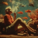 **hotboxing a fish tank filled with coral reef, scene from the mid-century propaganda film Coral Reefer Madness --p k183fpy --v 7.0** - Image #4 <@834468597551333468>