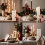 **<https://s.mj.run/ZGmARJ5k5Y8> A feminine hand holding a white menu. elegant festive christmas table, warm light, fairy light bokeh, linen tablecloth, elegant and natural holiday aesthetic. Red, deep green, beige color palette. Elegant Christmas --ar 4:3 --v 7.0** - <@1038768977310121984> (fast)
-# Create, explore, and organize on [midjourney.com](<https://midjourney.com/imagine?from_discord=1>)